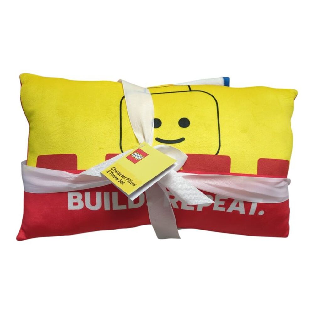 Jay Franco Character Pillow & Fleece Throw Blanket Set - Lego